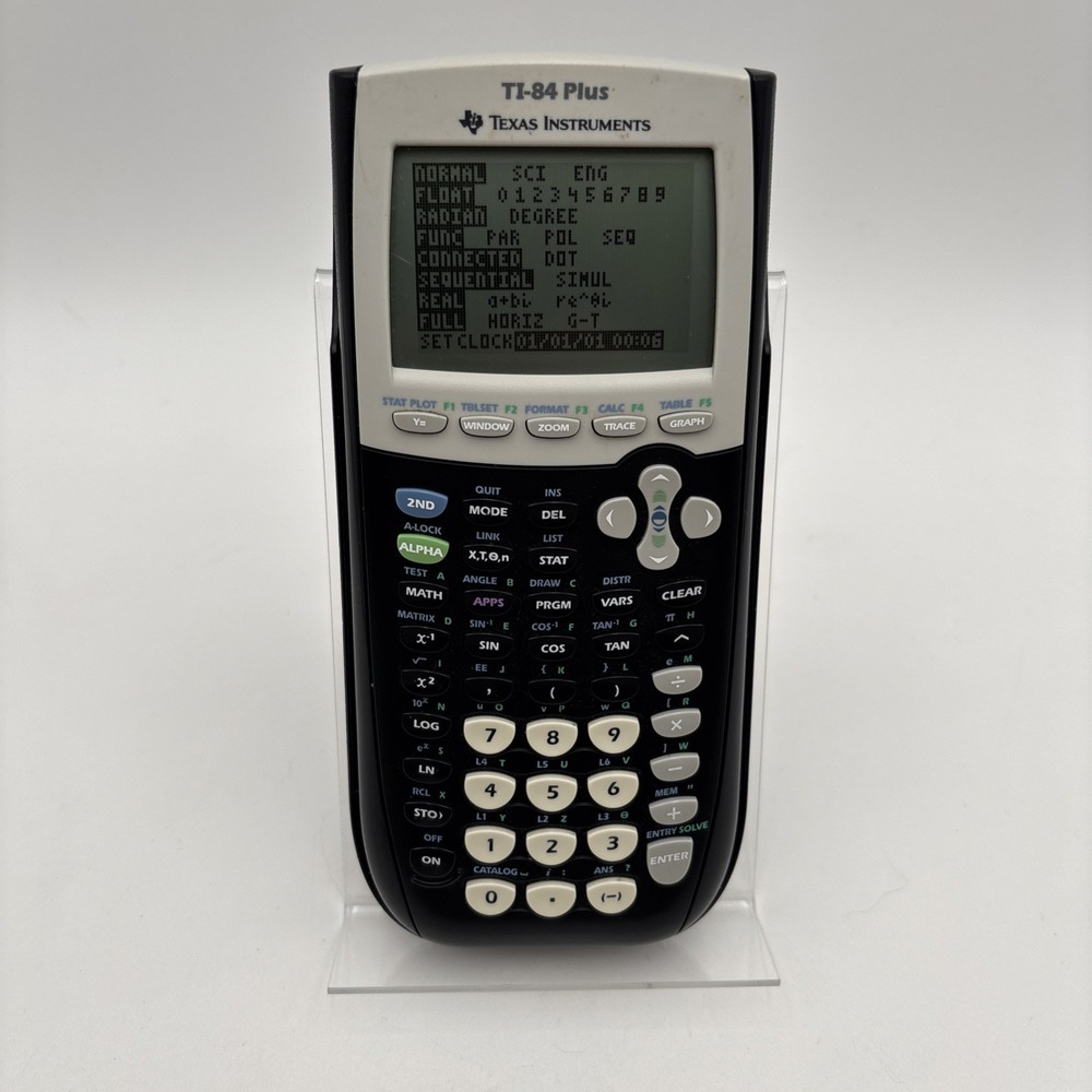 Texas Instruments TI-84 Plus Graphing Calculator with Cover - TESTED